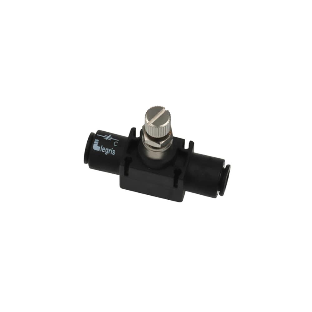 7772 56 00 — Pneumatic Flow Control Regulators in Polymer or Nickel-Plated Brass — In-Line — 1/4"