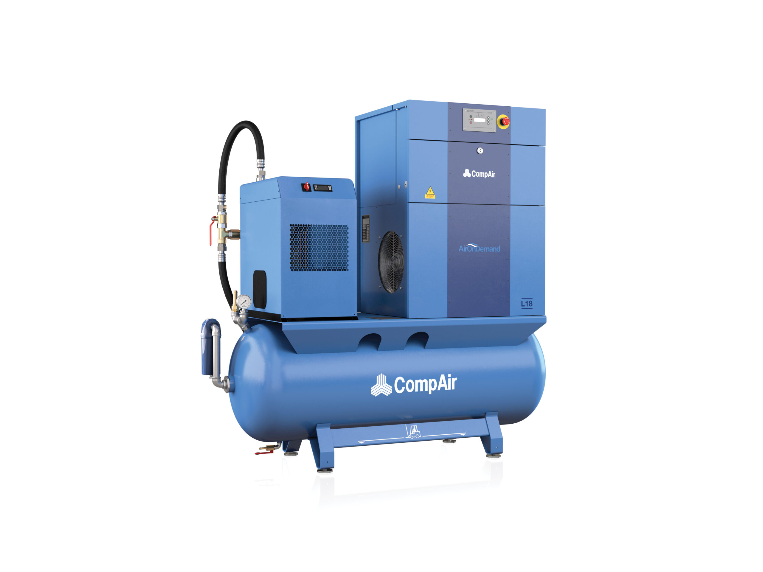 CompAir L18FS – 10 – 500L Airstation – Fixed Speed Rotary Screw Compressor – Air Receiver – Dryer
